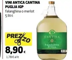 Ipercoop Antica cantina - vini puglia igp offerta