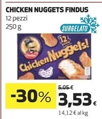 Ipercoop Findus chicken nuggets offerta