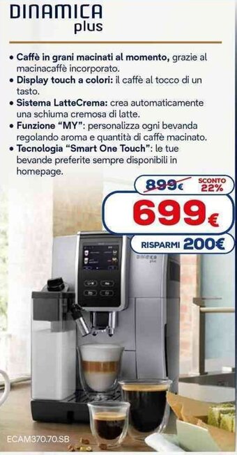 Euronics DeLonghi Dinamica plus offerta
