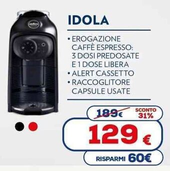 Euronics Lavazza Idola offerta