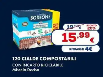 Euronics Caffè Borbone 12 Cialde Compostabili con Incarto Riciclabile offerta