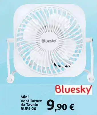 Carrefour Market Bluesky Mini Ventilatore da Tavolo BUF4-20 offerta