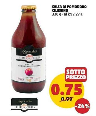 PENNY Salsa di Pomodoro Ciliegino 330 g offerta