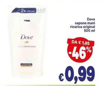 A&O Dove sapone mani ricarica original 500ml offerta