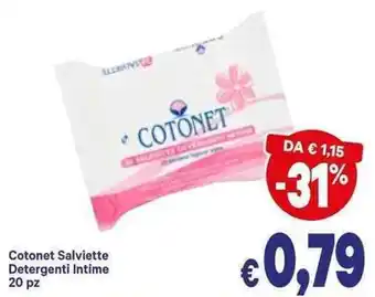 Cotonet Salviette Detergenti Intime 20pz