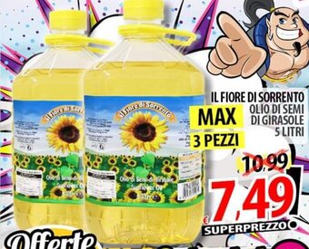 Il Genio Supermercato Il Fiore di Sorrento Olio di Semi di Girasole 5 litri offerta