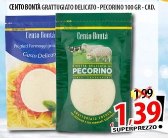 Il Genio Supermercato Cento Bontà Grattugiato Delicato - Pecorino 100 gr offerta