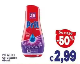 A&O Pril All in 1 Gel Classico 684ml offerta