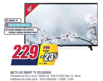 Trony LG TV Led Smart TV 32LQ63006 offerta