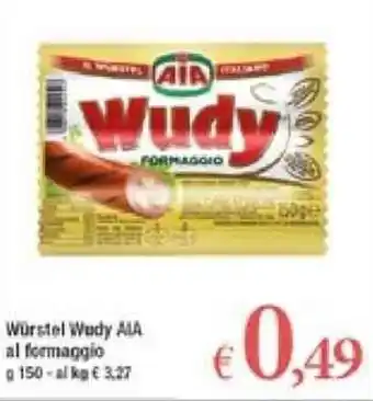 A&O Aia Wudy Wurstel al formaggio 150g offerta