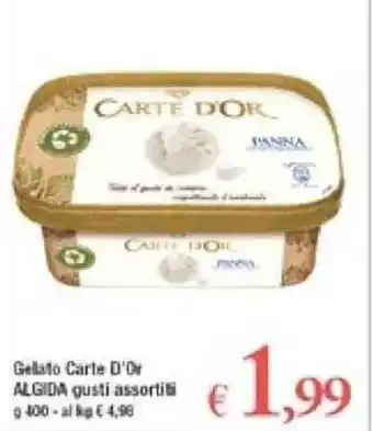 A&O Algida Carte d'Or Gelato gusti assortiti 400g offerta