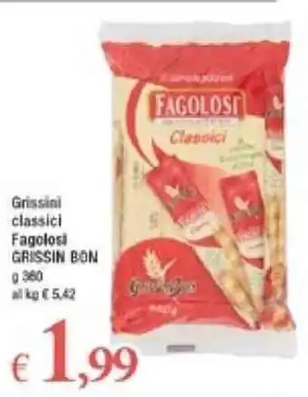 A&O Fagolosi Grissin Bon Grissini classici 360g offerta