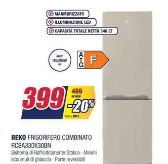 Beko Frigorifero Combinato RCSA330K30BN