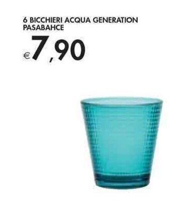 Bennet 6 Bicchieri Acqua Generation Pasabahce offerta