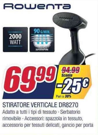 Trony Rowenta Stiratore Verticale DR8270 offerta