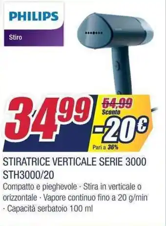 Trony Philips Stiratrice Verticale Serie 3000 STH3000/20 offerta