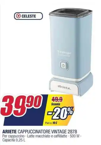 Trony Ariete Cappuccinatore Vintage 2878 offerta