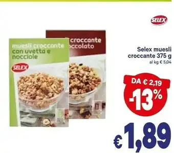 A&O Selex Muesli Croccante offerta
