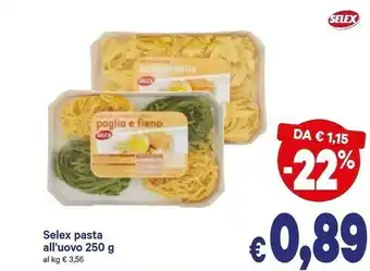 A&O Selex Pasta All'Uovo Fresco Fettuccine 250 G(ml) offerta