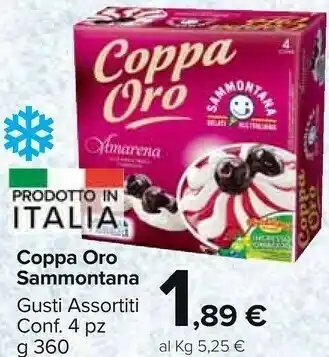 Carrefour Sammontana Coppa Oro Cioccolato 360 G(ml) offerta