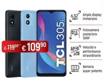 Trony TCL 305 offerta