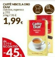 Doro Supermercati Ekaf Caffe Miscela Oro offerta