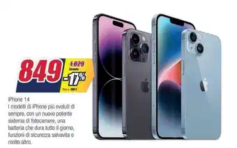Trony iPhone 14 offerta