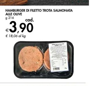 Bennet Hamburger Di Filetto Trota Salmonata Alle Olive offerta