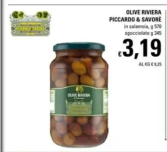 Basko Piccardo & savorè Olive Riviera Sgocciolato 345g offerta