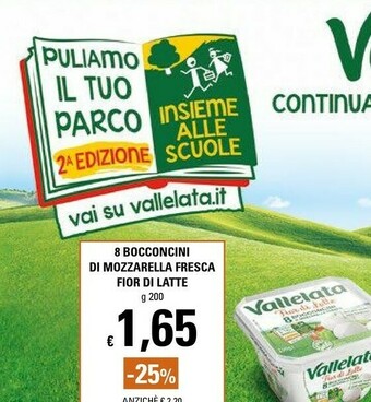 Vallelata 8 Bocconcini Di Mozzarella Fresca Fior Di Latte