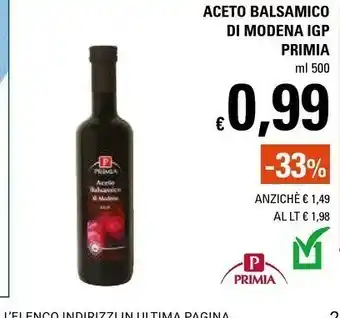 Basko Primia Aceto Balsamico Di Modena Igp offerta