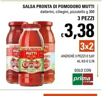 Basko Mutti Salsa Pronta Di Pomodoro offerta