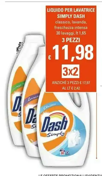 Dash Simply Liquido Per Lavatrice Lavanda 1650ml