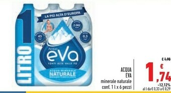 Conad Eva Acqua Minerale Naturale offerta