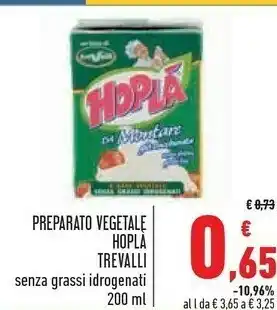 Conad Trevalli Preparato Vegetale Hopla Senza Grassi Idrogenati offerta