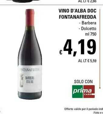 Basko Fontanafredda Vino D'alba Doc offerta