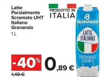Carrefour Market Granarolo Latte Parzialmente Scremato 1000 G(ml) offerta