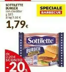 Doro Supermercati Mondelez - Sottilette Le Originali Burger Con Cheddar 185 G(ml) offerta