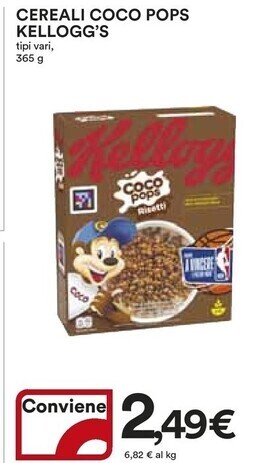 Ipercoop Kelloggs cereali coco pops offerta
