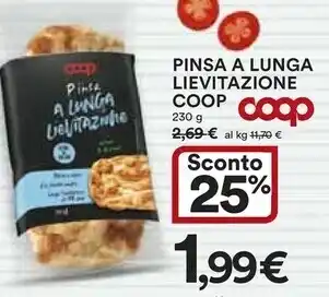 Ipercoop Coop pinsa a lunga lievitazione offerta