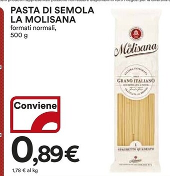 Ipercoop La molisana pasta di semola offerta