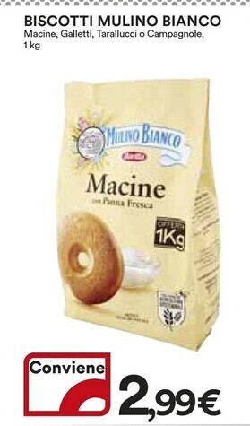 Ipercoop Mulino bianco biscotti offerta