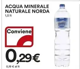 Ipercoop Norda acqua minerale naturale offerta