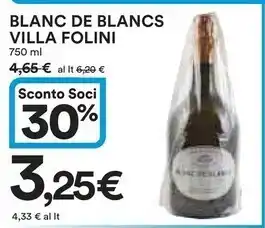 Ipercoop Villa folini blanc de blancs offerta