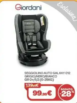 Bimbo Store Giordani Seggiolino Auto Galaxy offerta