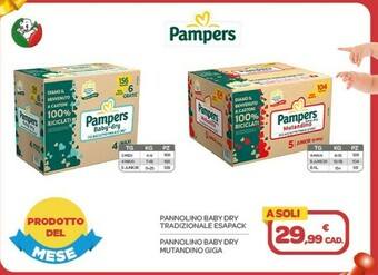 Bimbo Store Pampers Pannolino Baby Dry Tradizionale Esapack offerta