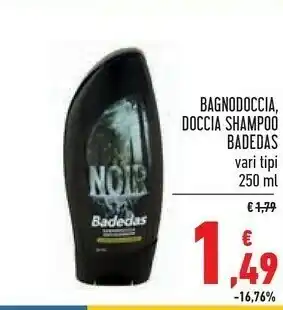 Conad Badedas Doccia Shampoo Noir 250ml offerta