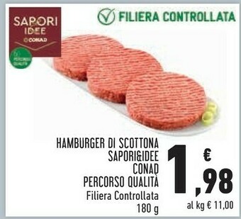 Conad Conad Hamburger Di Scottona Percorso Qualità Filiera Controllata offerta