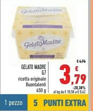 Conad G7 - Gelato Madre Nocciola 450 G(ml) offerta