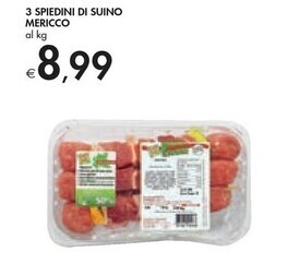 Bennet Mericco 3 spiedini di suino offerta